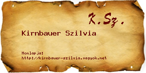 Kirnbauer Szilvia névjegykártya
